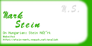 mark stein business card